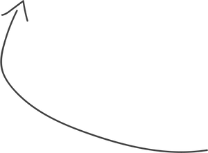 Curved Arrowon Black Background PNG Image