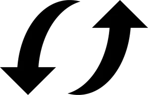 Curved Arrows Black Background PNG Image