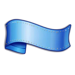 Curved Banner In Blue Png 18 PNG Image