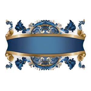 Curved Banner In Blue Png 40 PNG Image