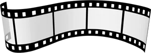 Curved Blank Filmstrip Graphic PNG Image