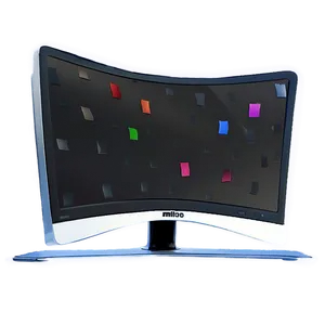 Curved Computer Monitor Png Pqb PNG Image