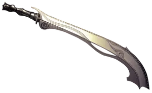 Curved Fantasy Sword.png PNG Image