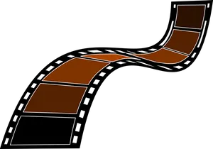 Curved Filmstrip Graphic PNG Image