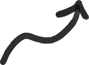 Curved Hand Drawn Arrow PNG Image