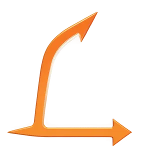 Curved Orange Arrow Png Pyt PNG Image