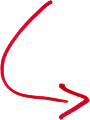 Curved Red Arrow Drawing PNG Image