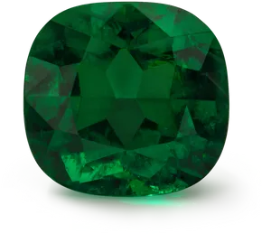 Cushion Cut Emerald Gemstone PNG Image