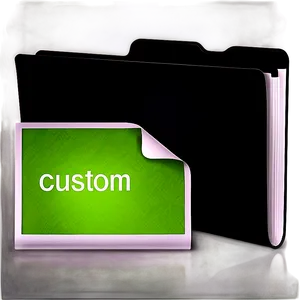 Custom Black Folder Graphic Png Tyw PNG Image