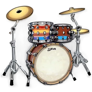 Custom Drum Kit Artwork Png Mgd66 PNG Image