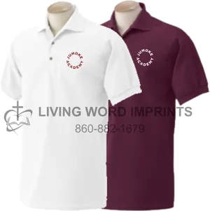 Custom Embroidered Polo Shirts Display PNG Image