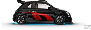 Custom Fiat500 Sport Car PNG Image