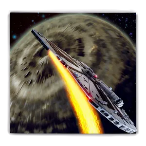 Custom Millennium Falcon Art Png 06122024 PNG Image