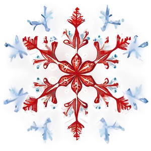 Custom Red Snowflake Png Fee PNG Image