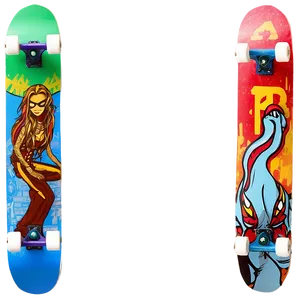 Custom Skateboard Deck Art Png Qgr PNG Image