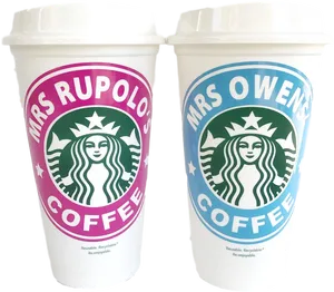 Custom Starbucks Cups Personalized PNG Image