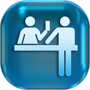 Customer Service Desk Icon PNG Image