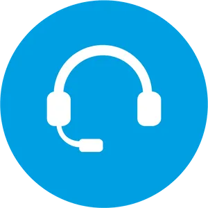 Customer Support Headset Icon PNG Image