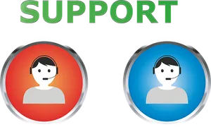 Customer Support Icons Graphic PNG Image