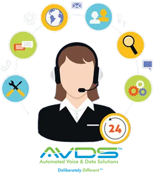 Customer Support Representative Concept PNG Image