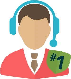 Customer Support Representative Icon PNG Image