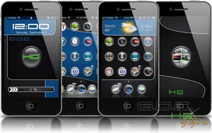 Customi Phone Interface Designs PNG Image