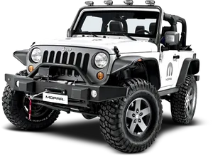 Customized White Jeep Wrangler H D PNG Image