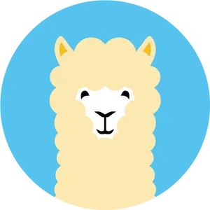 Cute Alpaca Cartoon Graphic PNG Image