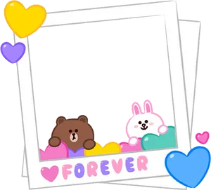 Cute_ Animated_ Love_ Frame_ Forever PNG Image