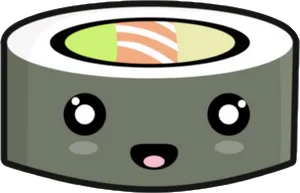 Cute_ Animated_ Sushi_ Character PNG