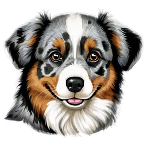 Cute Australian Shepherd Png Kqd PNG Image