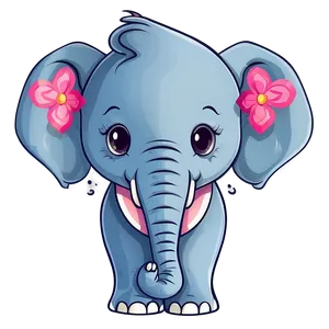 Cute Baby Elephant Illustration Png 06122024 PNG Image