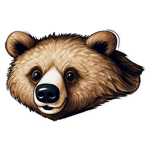 Cute Bear Head Drawing Png Xet PNG Image