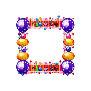 Cute Birthday Border Png Fei25 PNG Image