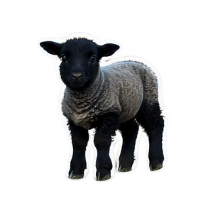 Cute Black Lamb Png Pph60 PNG Image