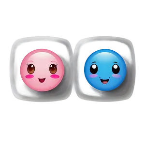 Cute Blue Emojis Png Files Vlw55 PNG Image