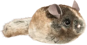 Cute Brown Chinchilla Plush PNG Image