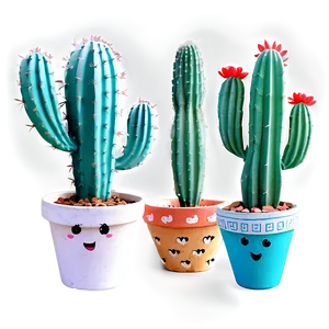 Cute Cactus Pot Png Ups PNG Image