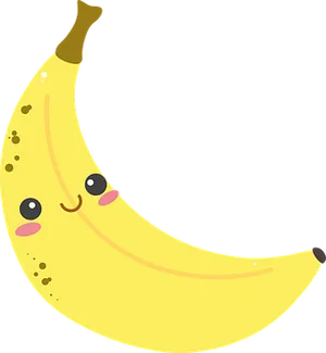 Cute Cartoon Banana PNG Image