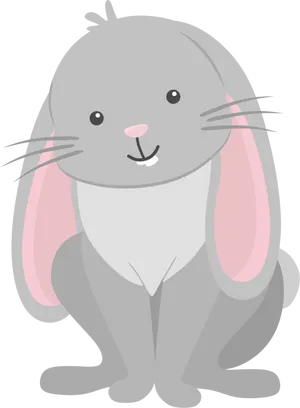 Cute Cartoon Bunny Illustration PNG Image