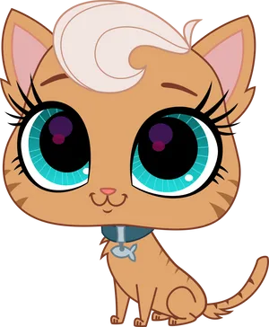 Cute Cartoon Cat Illustration PNG Image