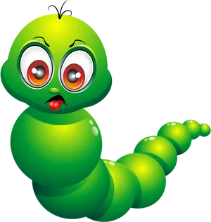 Cute Cartoon Caterpillar PNG Image