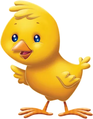 Cute Cartoon Chick Illustration PNG Image