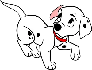 Cute Cartoon Dalmatian Puppy PNG Image