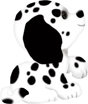 Cute Cartoon Dalmatian Puppy PNG Image