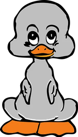 Cute Cartoon Duckling PNG Image