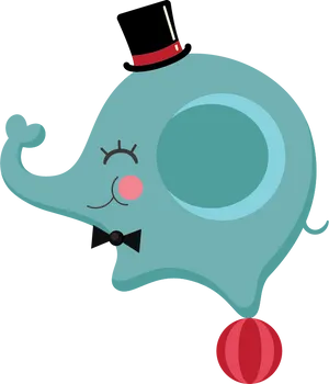 Cute Cartoon Ganesh Balloon PNG Image