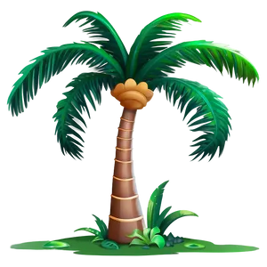 Cute Cartoon Palm Tree Png Aij97 PNG Image