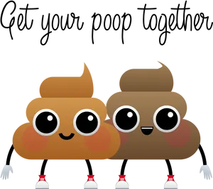 Cute_ Cartoon_ Poop_ Characters PNG Image