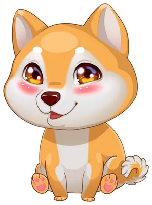 Cute Cartoon Shiba Inu PNG Image